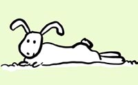 Illustrazione di coniglio sdraiato