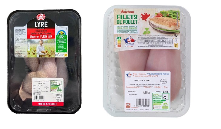 poulet étiqueté auchan
